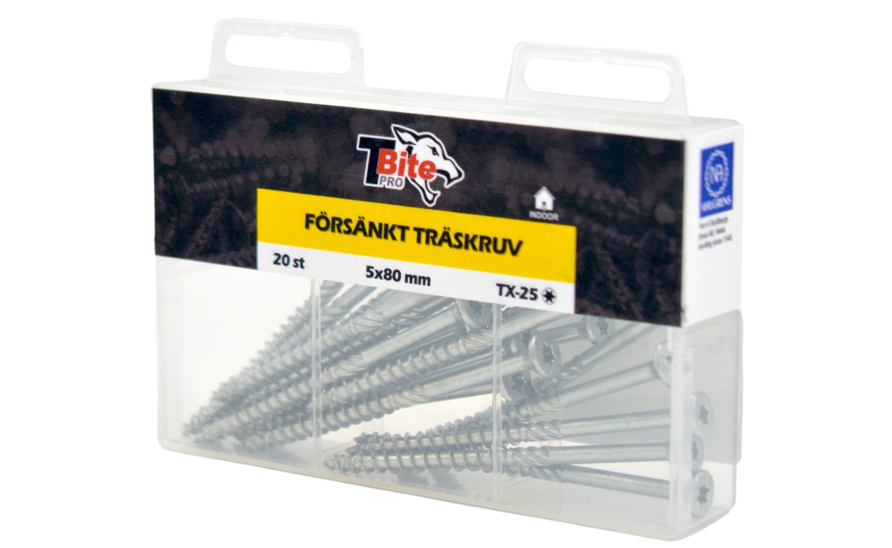 Träskruv Försänkt huvud TFT Efz 5x80 mm